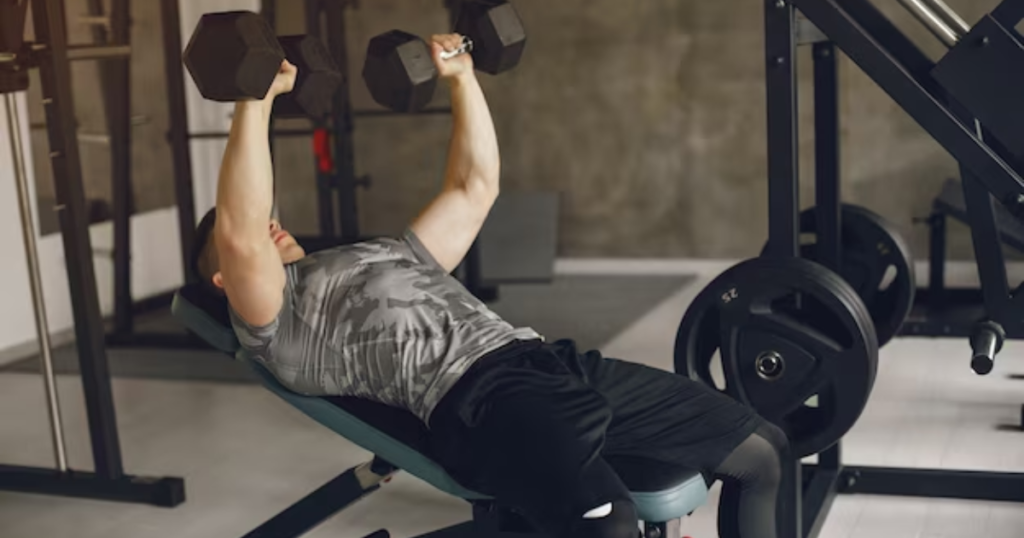 Incline Dumbbell Press Dumbbell Chest and Tricep Exercise